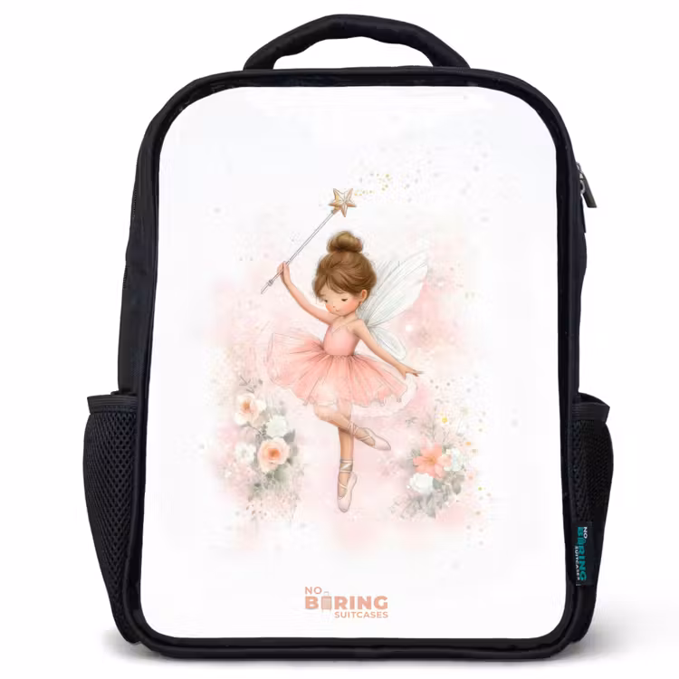 Kids backpack - Black - Ballerina fairy in pink — 1