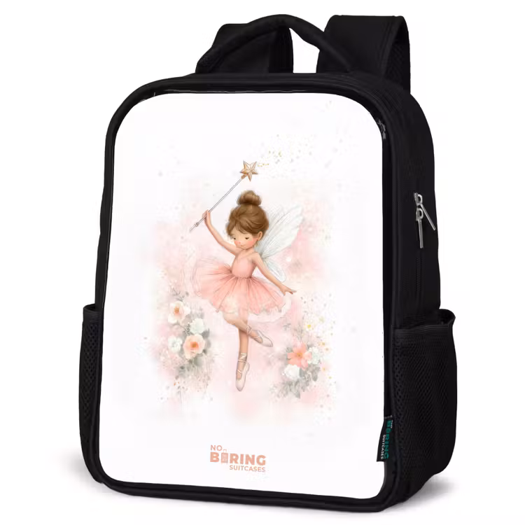 Kids backpack - Black - Ballerina fairy in pink — 6