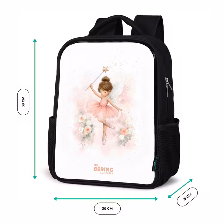 Kids backpack - Black - Ballerina fairy in pink — 8