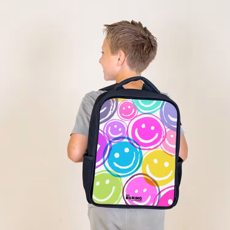 Kids backpack - Black - Colorful explosion of smiles — 2
