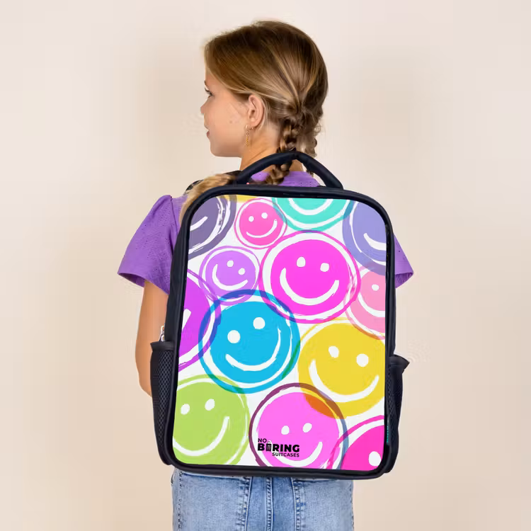 Kids backpack - Black - Colorful explosion of smiles — 4