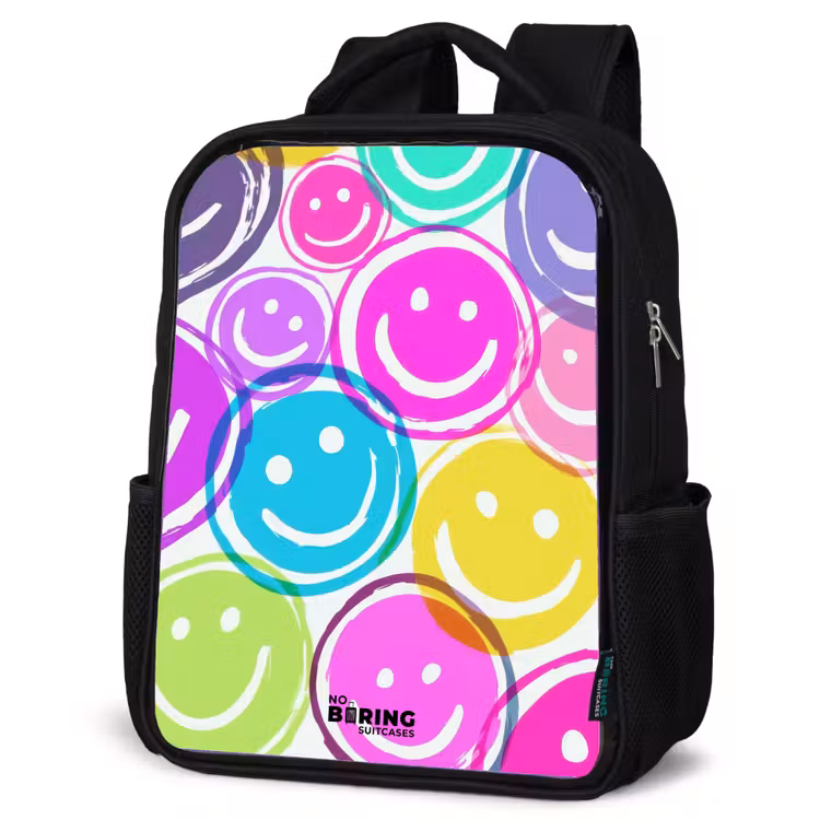 Kids backpack - Black - Colorful explosion of smiles — 6