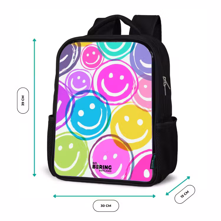 Kids backpack - Black - Colorful explosion of smiles — 8