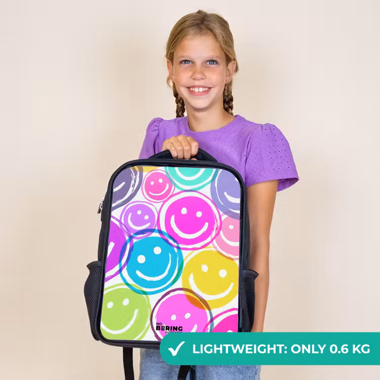 Kids backpack - Black - Colorful explosion of smiles — 9