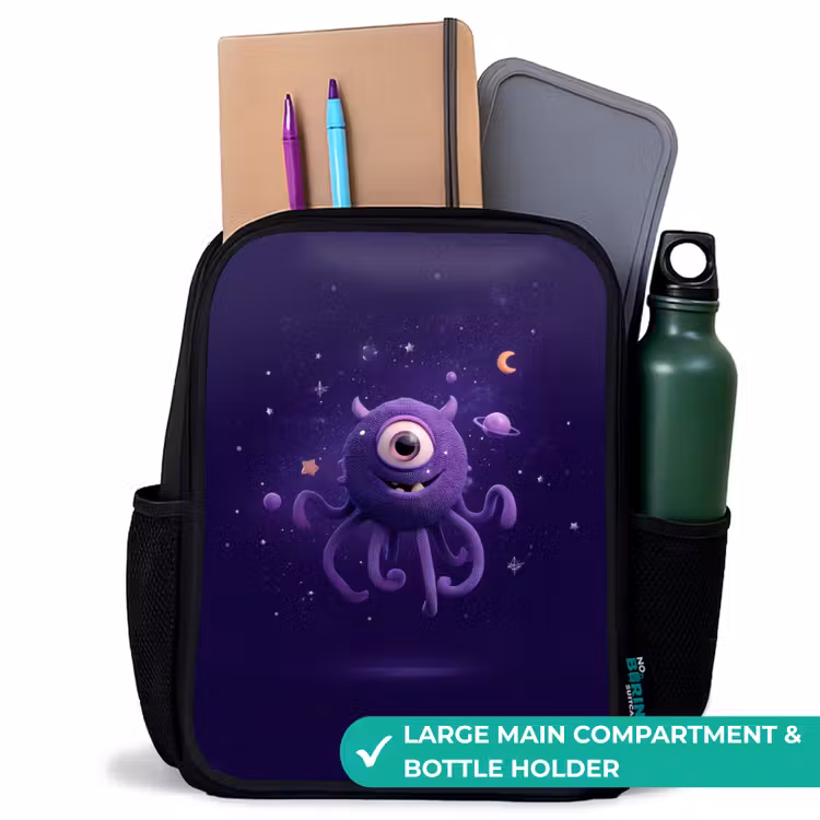 Kids backpack - Black - Cosmic tentacle monster — 10