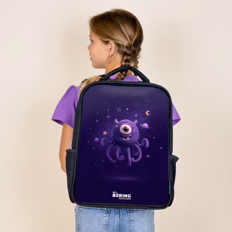Kids backpack - Black - Cosmic tentacle monster — 4