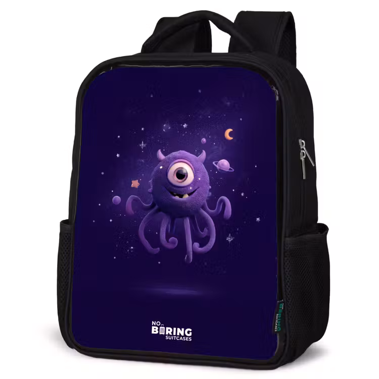 Kids backpack - Black - Cosmic tentacle monster — 6