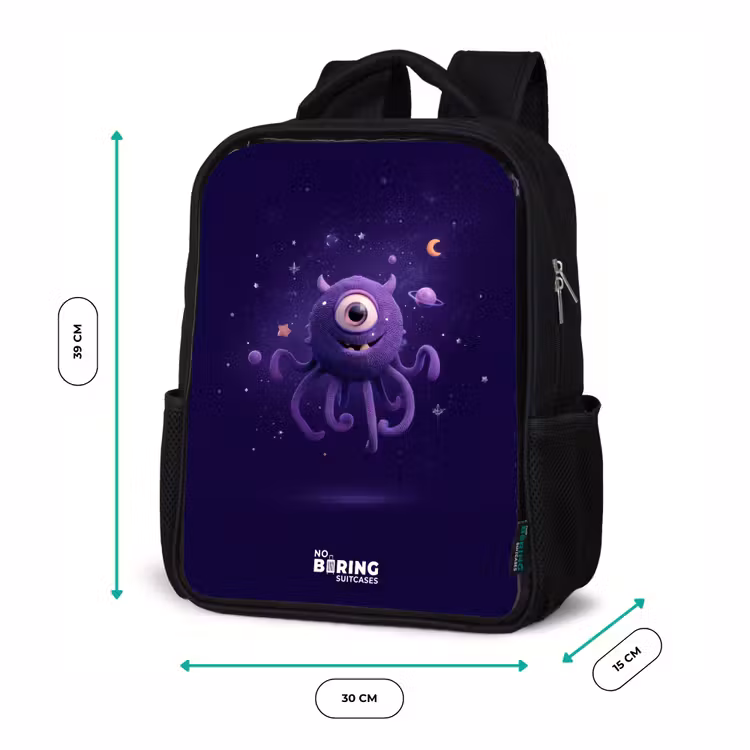 Kids backpack - Black - Cosmic tentacle monster — 8