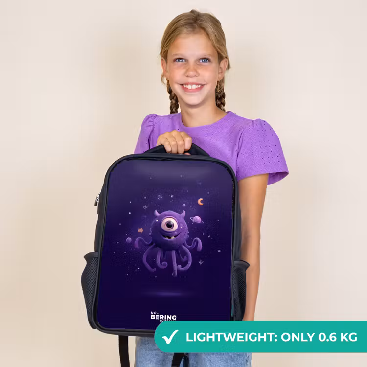 Kids backpack - Black - Cosmic tentacle monster — 9