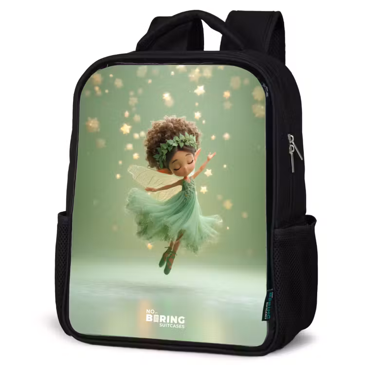 Kids backpack - Black - Dancing fairy in green light — 6