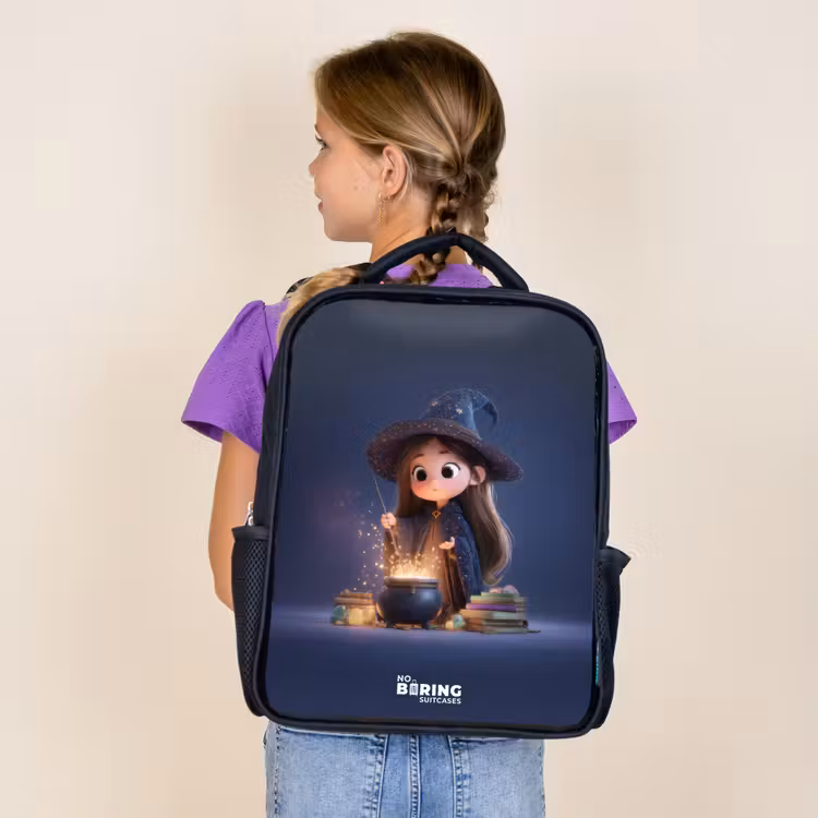 Kids backpack - Black - Enchanted girl with cauldron — 4
