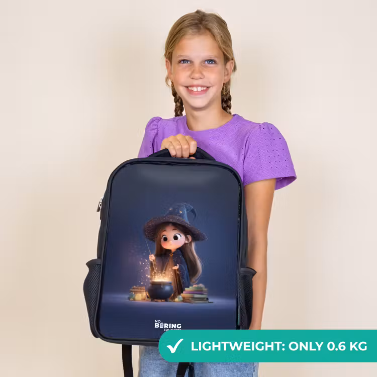 Kids backpack - Black - Enchanted girl with cauldron — 9