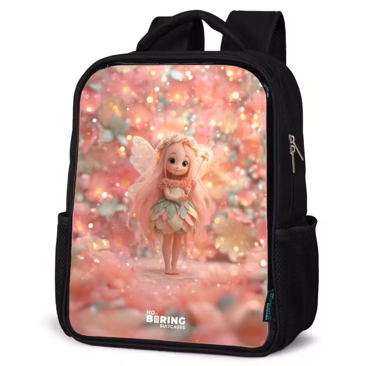 Kids backpack - Black - Flower fairy in pink fairy world — 6