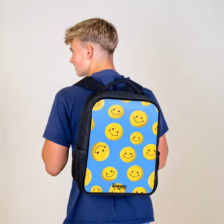Kids backpack - Black - Merry smiley rain — 5