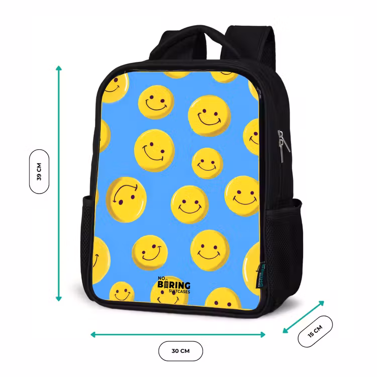 Kids backpack - Black - Merry smiley rain — 8