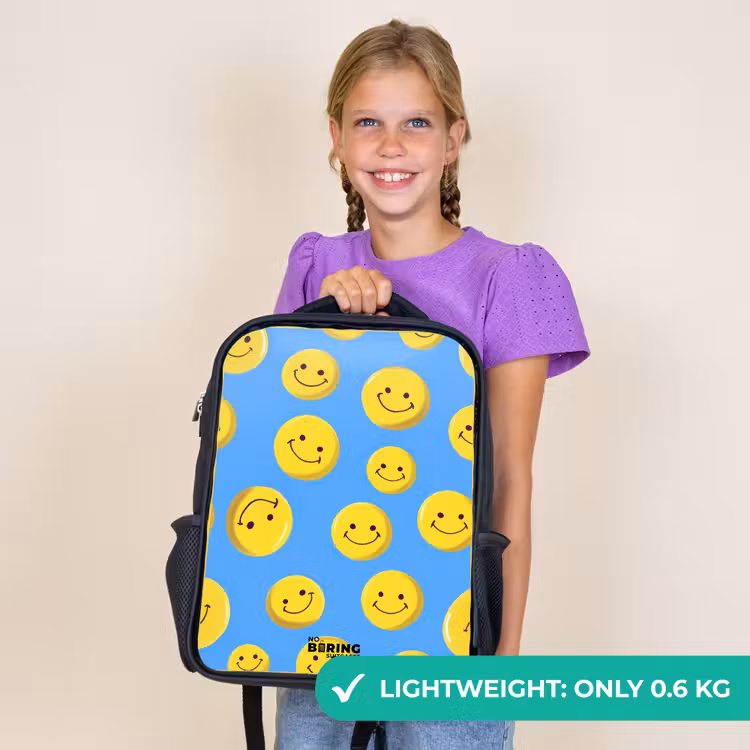 Kids backpack - Black - Merry smiley rain — 9