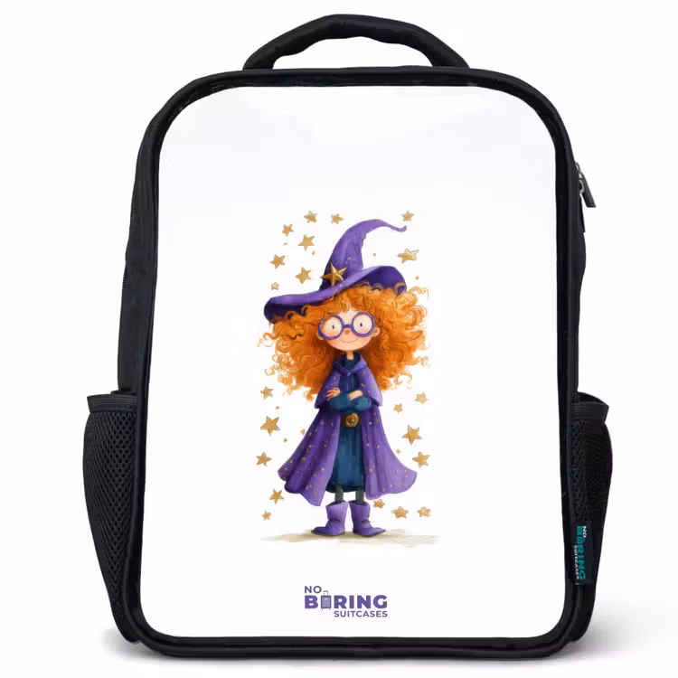 Kids backpack - Black - Star magic with curls — 1