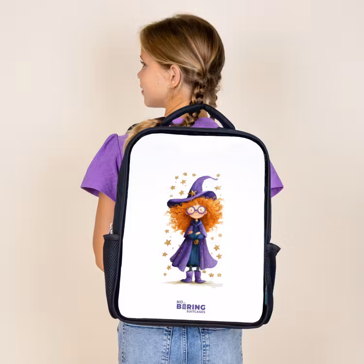 Kids backpack - Black - Star magic with curls — 4