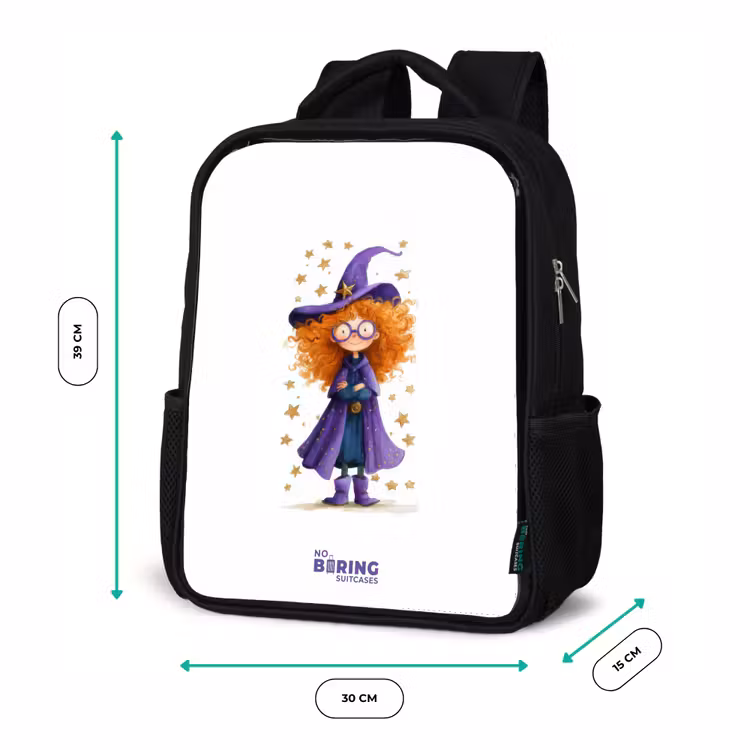 Kids backpack - Black - Star magic with curls — 8