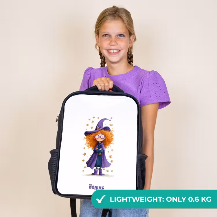 Kids backpack - Black - Star magic with curls — 9