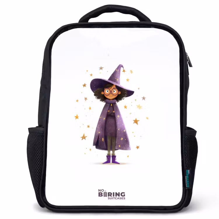 Kids backpack - Black - The purple wizard's cloak — 1