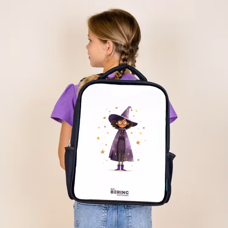 Kids backpack - Black - The purple wizard's cloak — 4