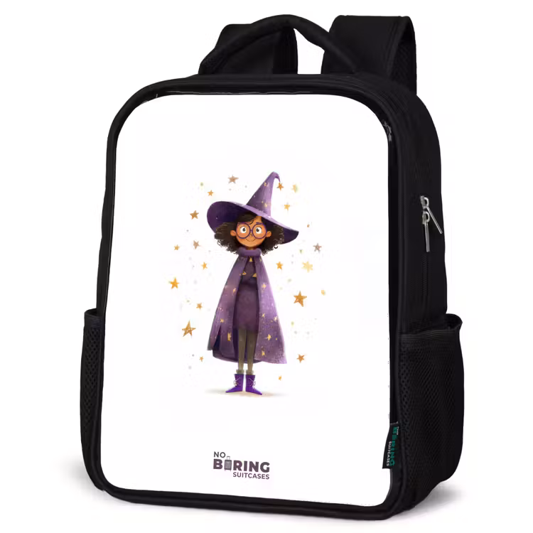 Kids backpack - Black - The purple wizard's cloak — 6