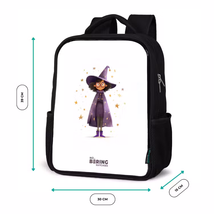 Kids backpack - Black - The purple wizard's cloak — 8