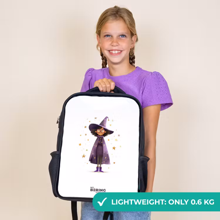 Kids backpack - Black - The purple wizard's cloak — 9