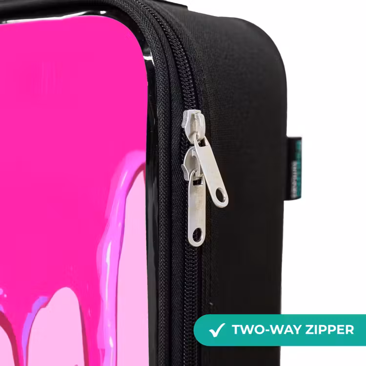 Children's suitcase - Paint - Smiley face - Pink — 6