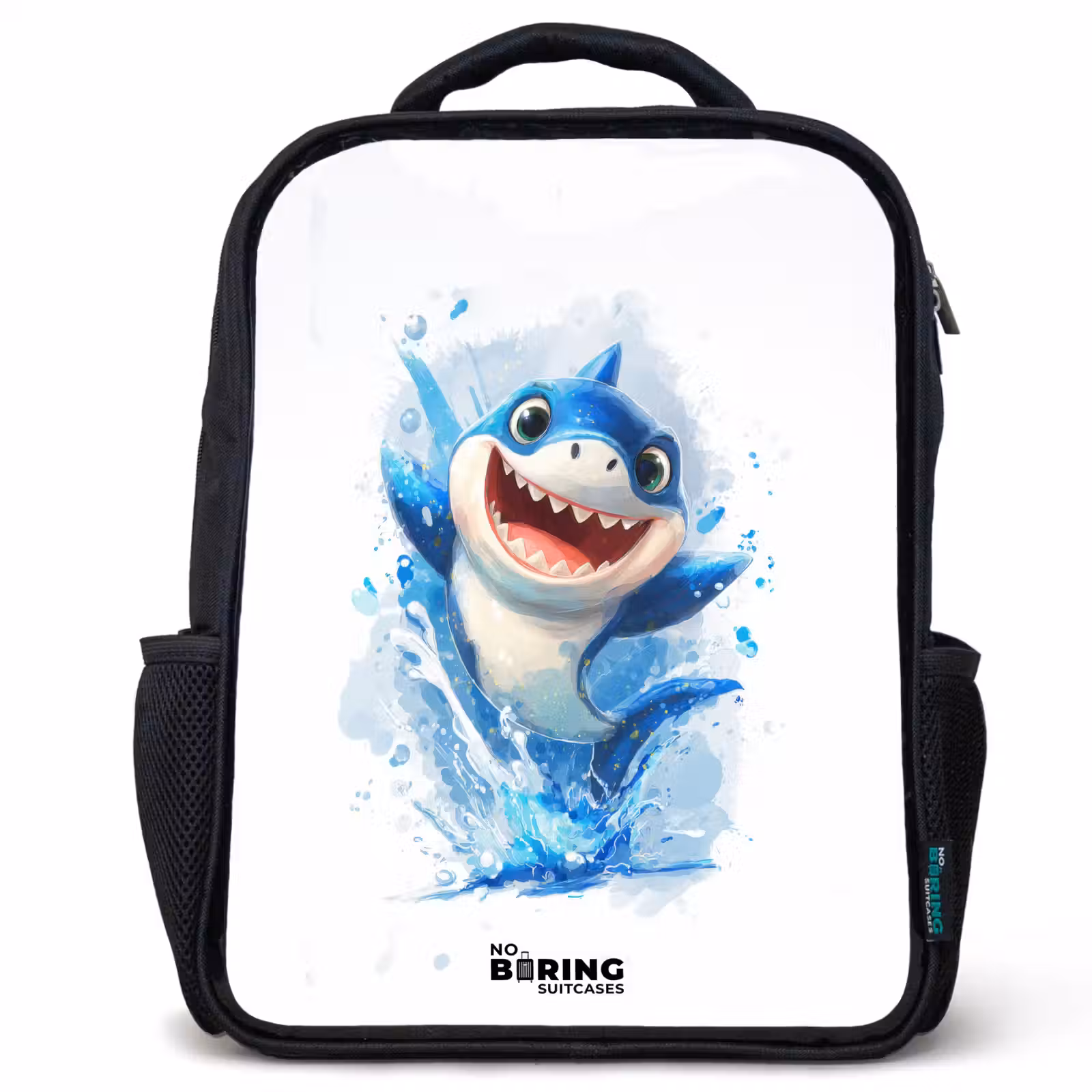 Kids backpack - Black - Shark - Teeth - Water — 1
