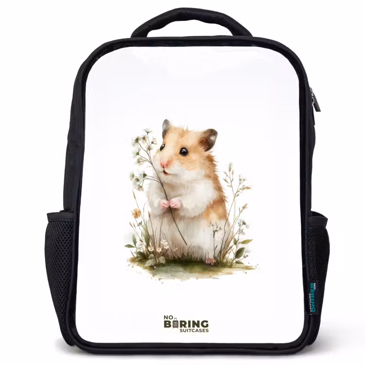 Kids backpack - Black - Animal - Nature - Hamster — 1