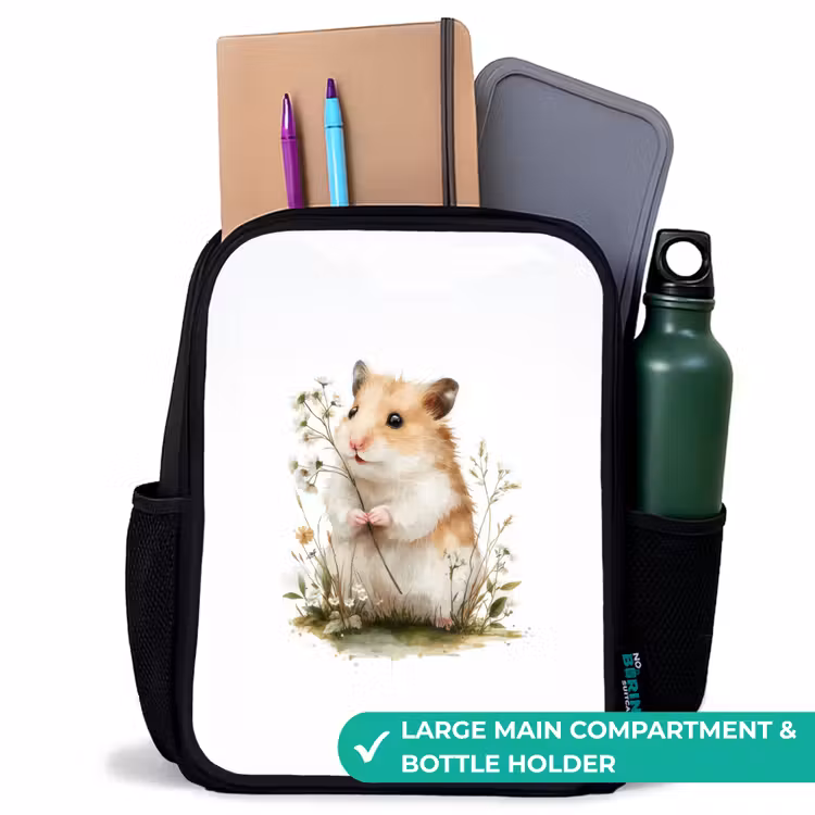 Kids backpack - Black - Animal - Nature - Hamster — 10