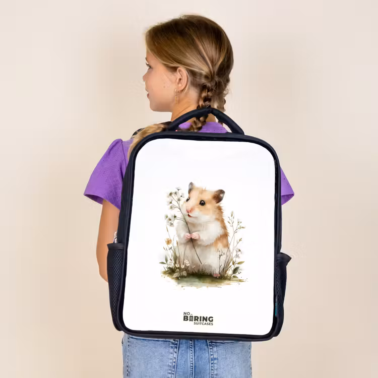 Kids backpack - Black - Animal - Nature - Hamster — 4
