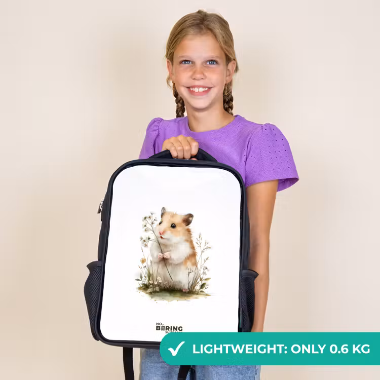Kids backpack - Black - Animal - Nature - Hamster — 9
