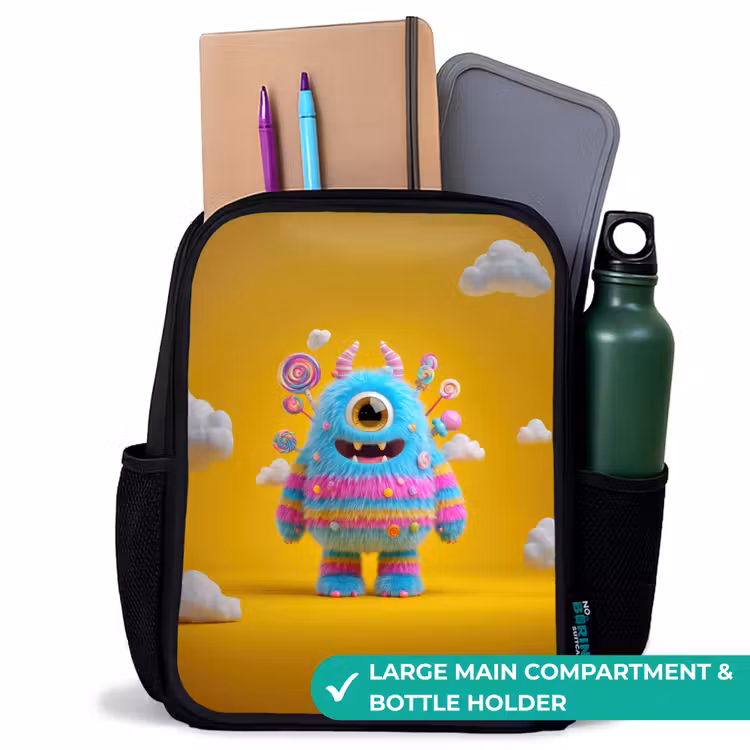 Kids backpack - Black - Candy - Monster - Rainbow — 10