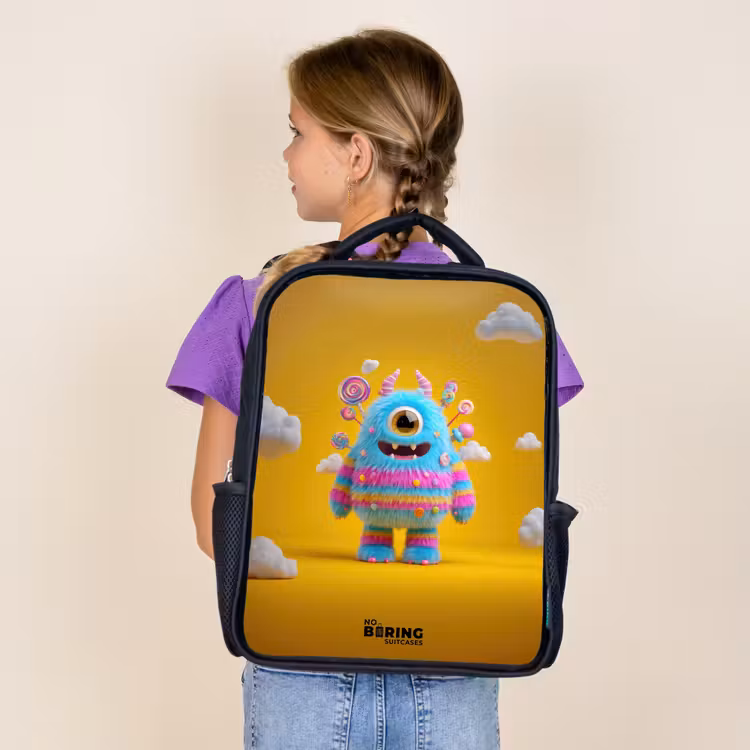 Kids backpack - Black - Candy - Monster - Rainbow — 4