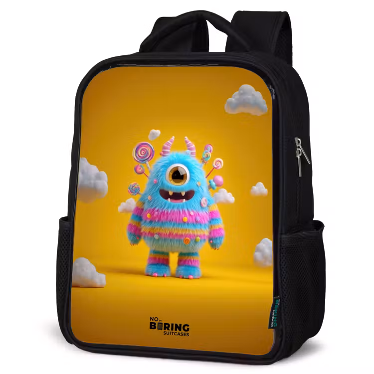 Kids backpack - Black - Candy - Monster - Rainbow — 6