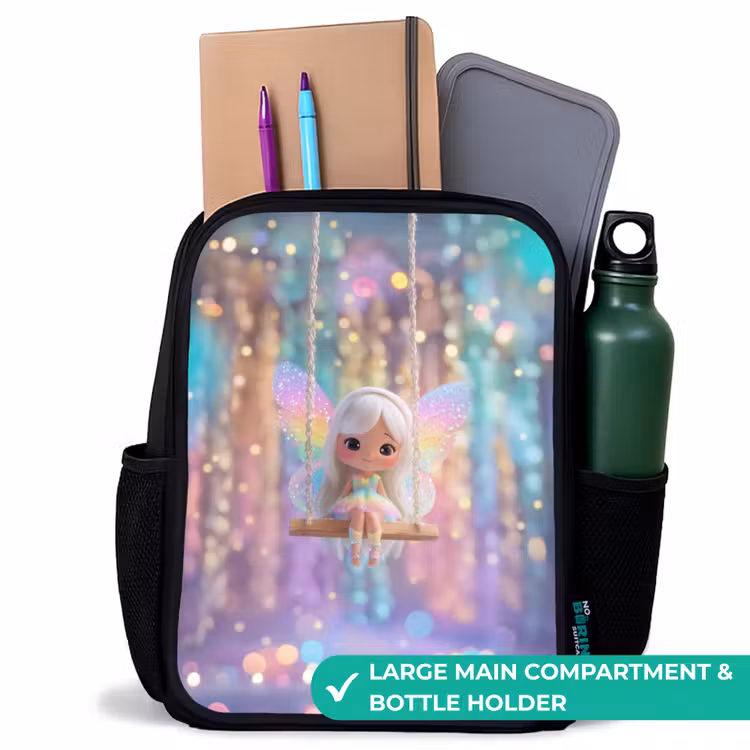 Kids backpack - Black - Fairy - Elf - Rainbow — 10