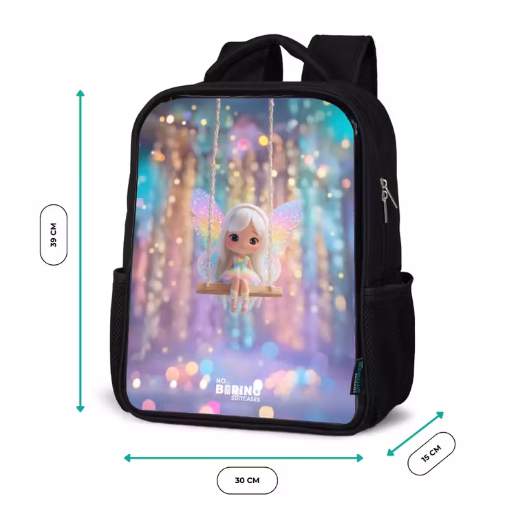 Kids backpack - Black - Fairy - Elf - Rainbow — 8