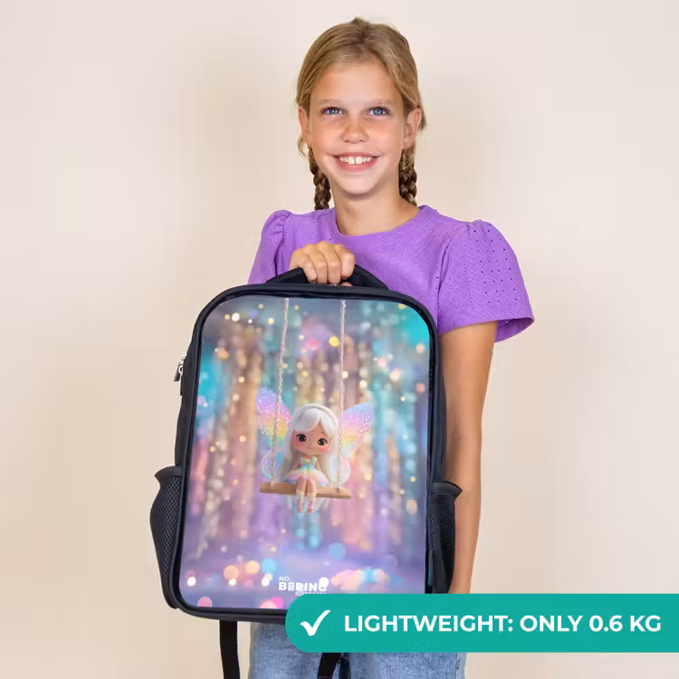 Kids backpack - Black - Fairy - Elf - Rainbow — 9