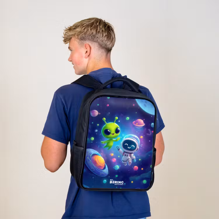 Kids backpack - Black - Merry Meeting in Space — 5
