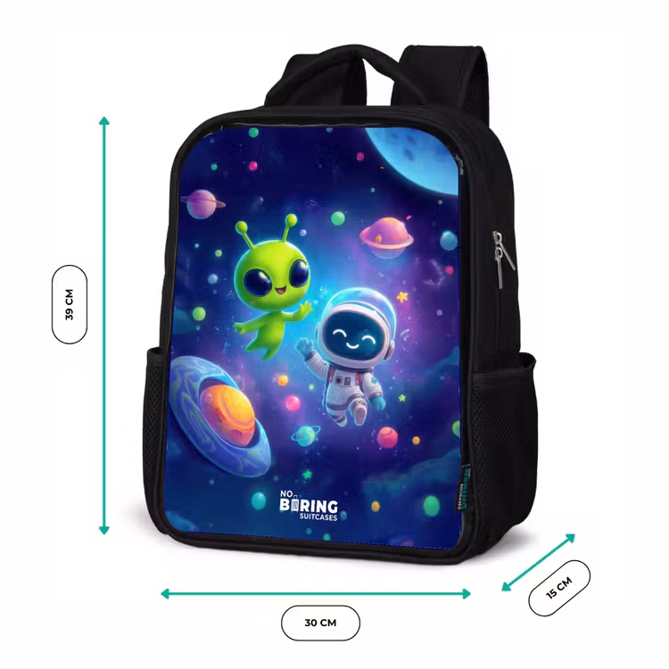Kids backpack - Black - Merry Meeting in Space — 8