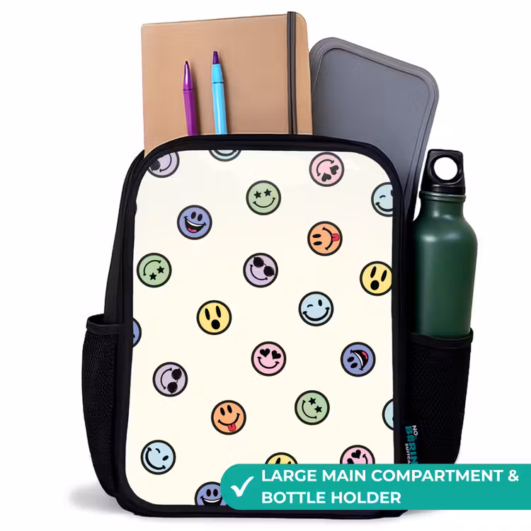 Kids backpack - Black - Playful smiley mix — 10