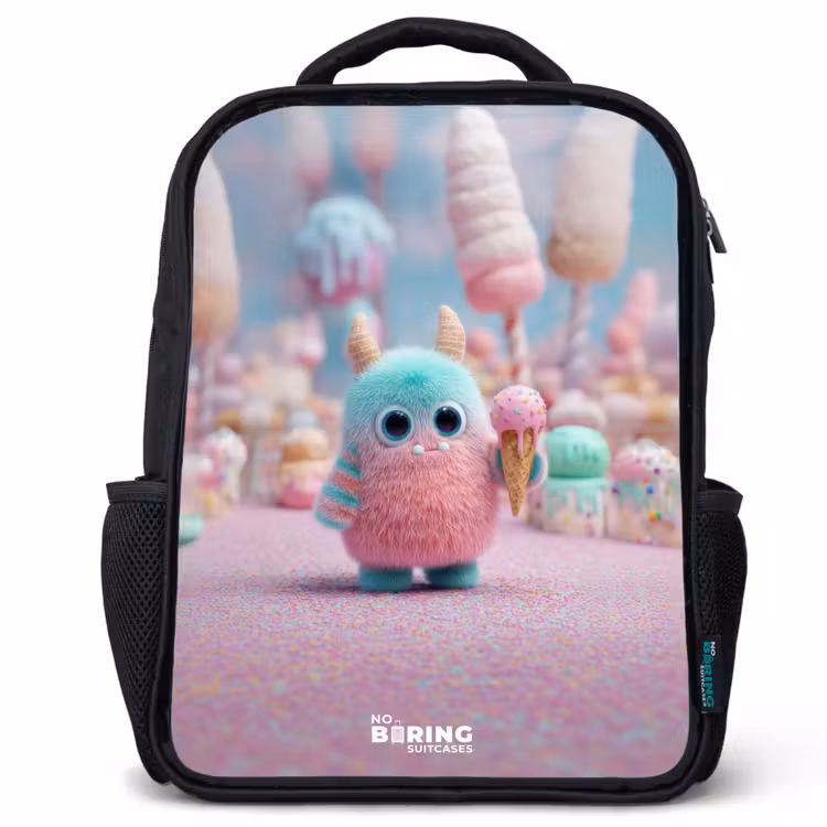 Kids backpack - Black - Sweet Monster Candy Adventure — 1