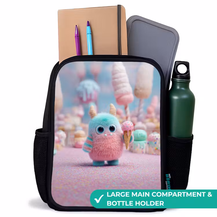 Kids backpack - Black - Sweet Monster Candy Adventure — 10
