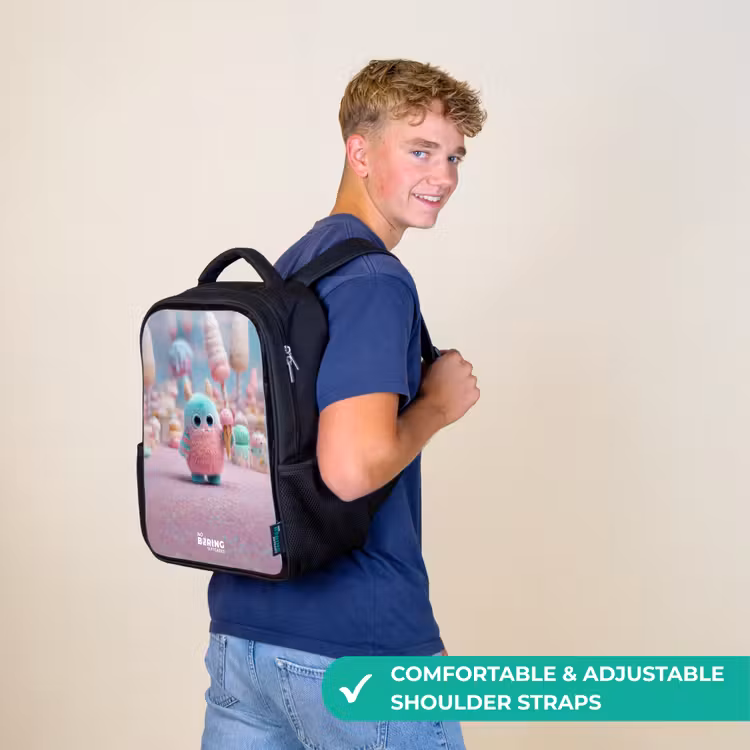 Kids backpack - Black - Sweet Monster Candy Adventure — 11