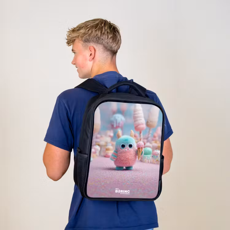 Kids backpack - Black - Sweet Monster Candy Adventure — 5