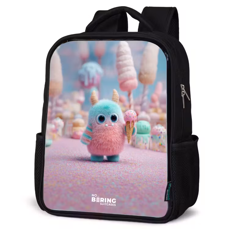 Kids backpack - Black - Sweet Monster Candy Adventure — 6