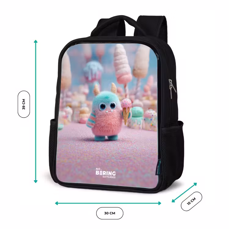 Kids backpack - Black - Sweet Monster Candy Adventure — 8